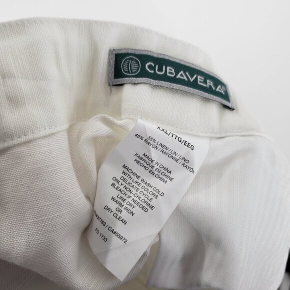 Cubavera Linen Blend Pants White Drawstring Casual NWT Mens Size XXL - Picture 6 of 8